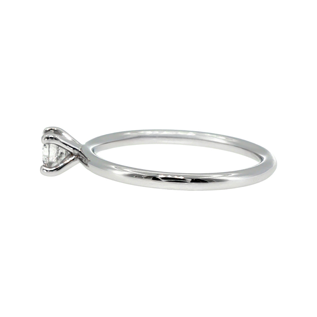 Anillo "Nilo" oro blanco 14K, diamante nat 0.33ct