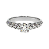 Anillo "Sena" oro blanco 14K, diamante lg 0.32ct H&A IGI