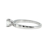 Anillo "Río L" oro blanco 14K, diamante lg 0.41ct H&A IGI