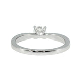 Anillo "Río L" oro blanco 14K, diamante lg 0.41ct H&A IGI