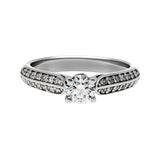 Anillo "Sena" oro blanco 14K, diamante lg 0.31ct H&A IGI