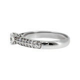 Anillo "Sena" oro blanco 14K, diamante lg 0.31ct H&A IGI