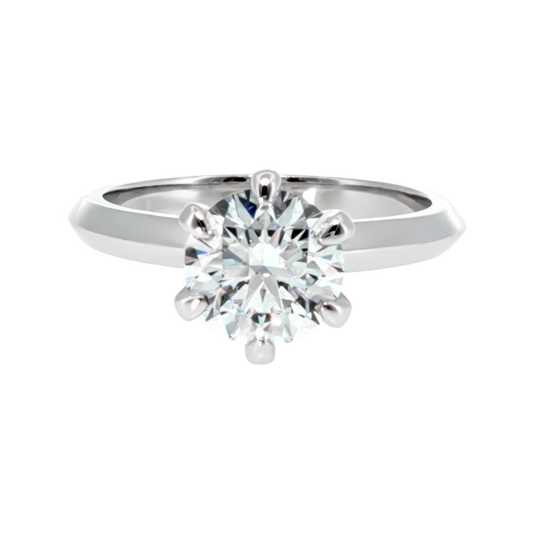 Anillo "Amur" oro blanco 14K, diamante lg 1.45ct IGI