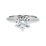 Anillo "Amur" oro blanco 14K, diamante lg 1.45ct IGI