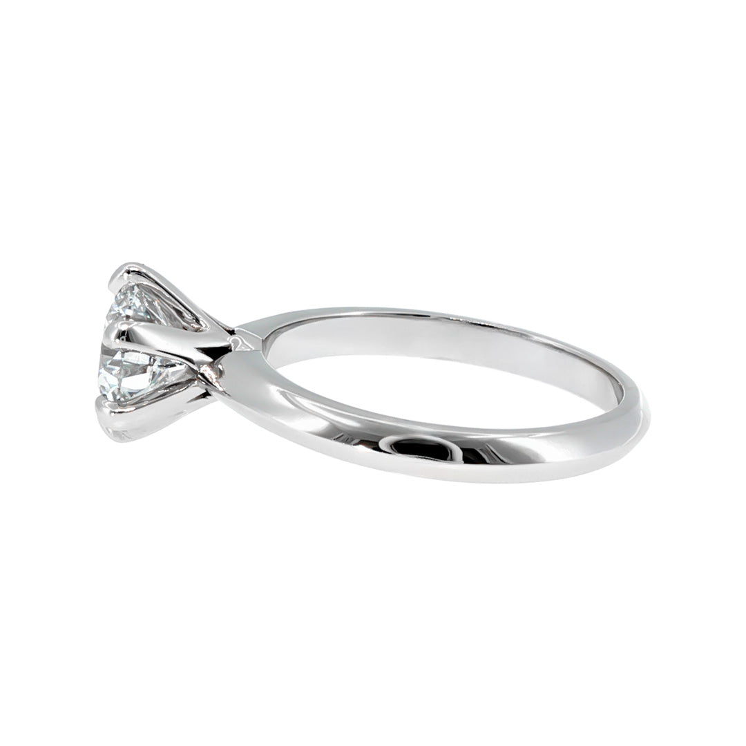 Anillo "Amur" oro blanco 14K, diamante lg 1.45ct IGI
