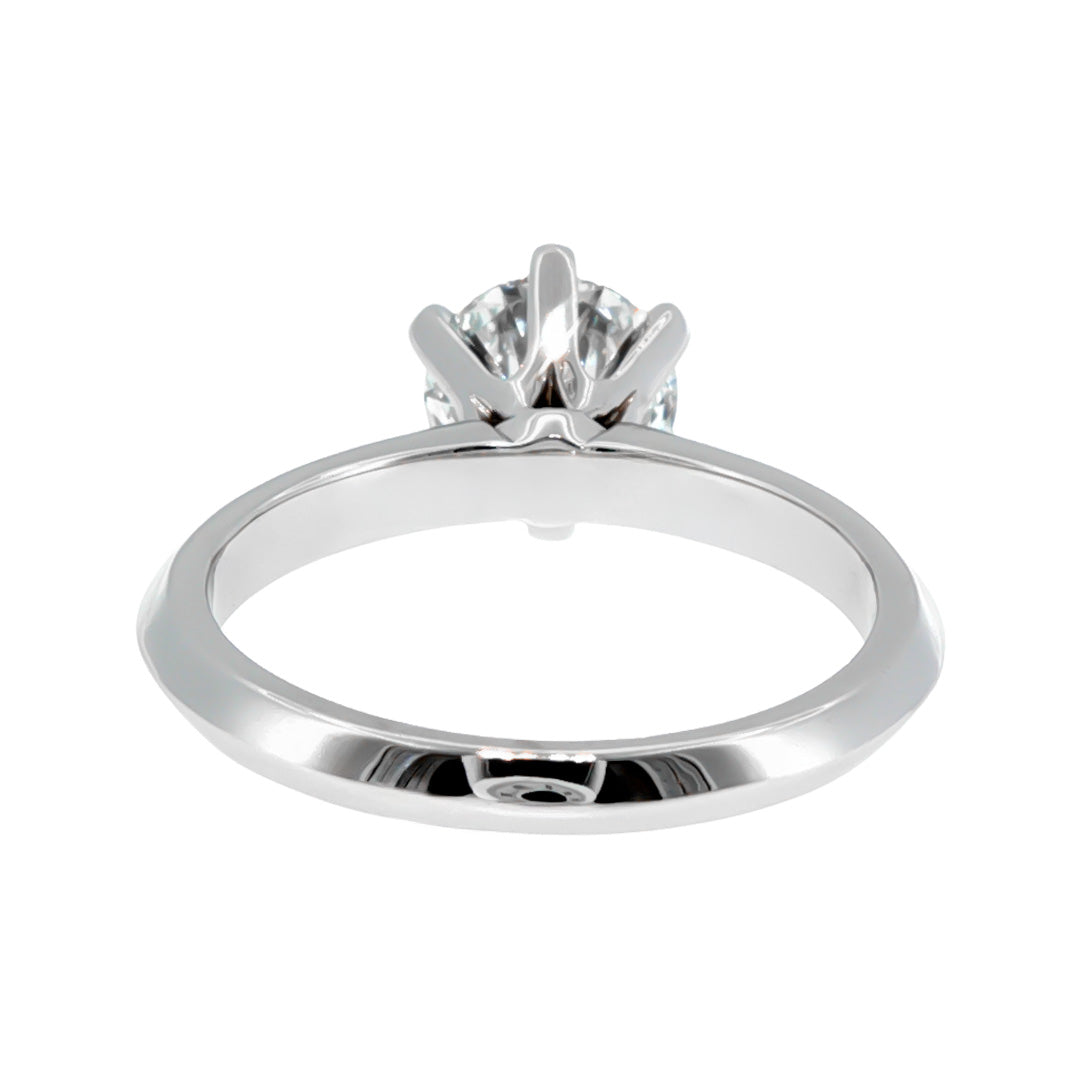Anillo "Amur" oro blanco 14K, diamante lg 1.45ct IGI