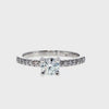 Anillo "Nilo L" oro blanco 14K, diamante lg 0.33ct