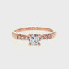 Anillo "Río L" oro rosa 14K, diamante lg 0.36ct