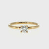 Anillo "Nilo" oro amarillo 14K, diamante lg 0.31ct H&A IGI