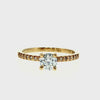 Anillo "Nilo L" oro amarillo 14K, diamante lg bluish 0.48ct