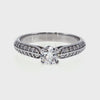 Anillo "Sena" oro blanco 14K, diamante lg 0.32ct H&A IGI