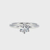 Anillo "Nilo 6" oro blanco 14K, diamante lg 0.51ct H&A IGI