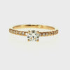 Anillo "Nilo L" oro amarillo 14K con diamante nat 0.30ct GIA