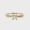 Anillo "Río L" oro amarillo 14K, diamante lg 0.32ct IGI