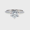 Anillo "Amur" oro blanco 14K, diamante lg 1.45ct IGI