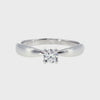Anillo "Río" oro blanco 14K, diamante lg 0.24ct Bluish