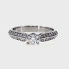 Anillo "Sena" oro blanco 14K, diamante lg 0.31ct H&A IGI