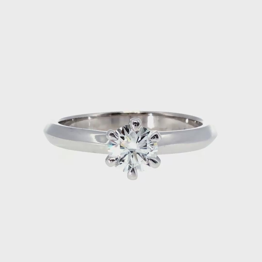 Anillo "Amur" oro blanco 14K, diamante lg 0.50ct
