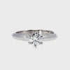 Anillo "Amur" oro blanco 14K, diamante lg 0.50ct