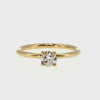 Anillo "Nilo" oro amarillo 14K, diamante lg 0.34ct IGI