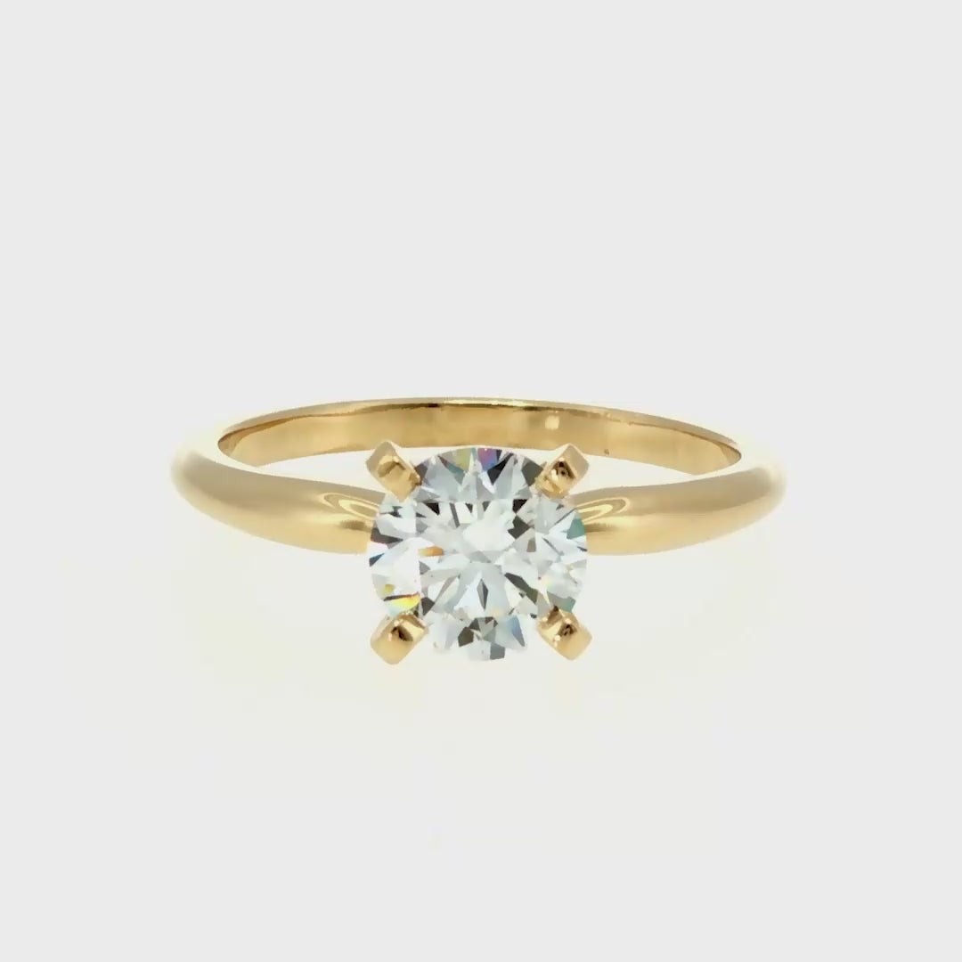 Anillo "Lena" oro amarillo 14K, diamante lg 1.00CT