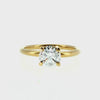 Anillo "Nilo" oro amarillo 14K, diamante lg 1.00ct Bluish