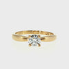 Anillo "Río" oro amarillo 14K, diamante lg 0.38ct H&A IGI