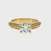 Anillo "Sena" oro amarillo 14K, diamante lg 1.03ct IGI